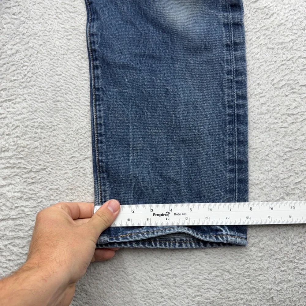 Levis 501 Mens Original Fit Button Fly Straight Leg Jeans Blue 34x30 (34x27)